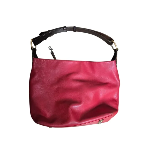Dooney & Bourke Red Pebbled Leather Large Hobo Bag 2014 - Picture 2 of 16